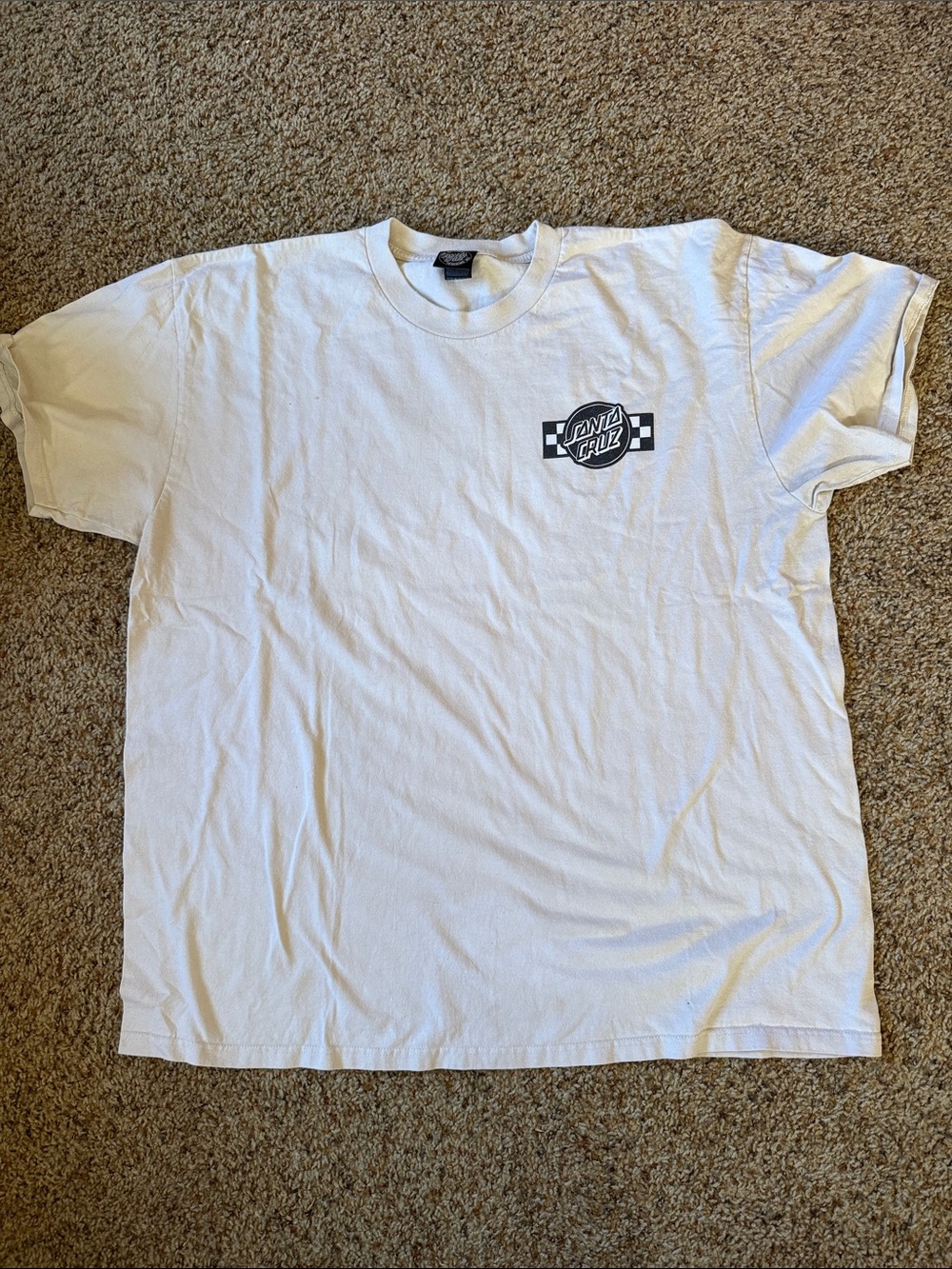 Santa Cruz Skateboards White Short Sleeve Logo Tee